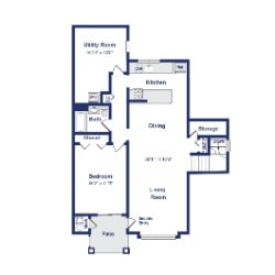 Mulberry 1BR 1BA 1100sf