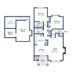 Willow 2BR 2BA 1300sf