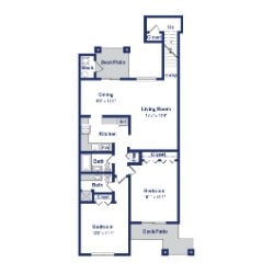 Hemlock 2BR 2BA 1050sf