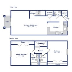 Alder 2BR 2.5BA 1500sf